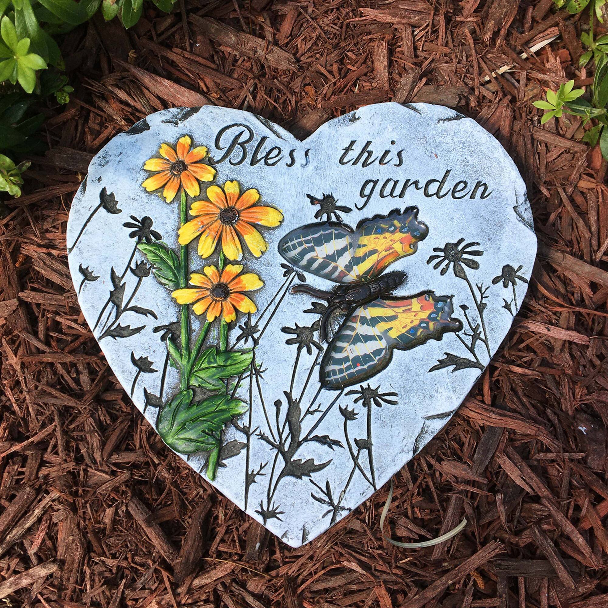 Santa's Workshop 8" Bless This Garden Stepping Stone